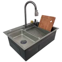 Chiuvetă SanDonna HD6850 68 x 50 / Oțel inoxidabil / Crom