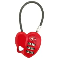Breloc Munkees TSA Combination Lock Heart Metal / Red