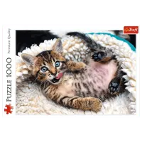 Puzzle Trefl Cheerful kitten 12+/ Numărul de piese: 1000 photo 2