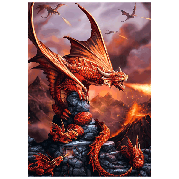 Puzzle Trefl Fantasy Collection: Fire Dragon 12+/ Numărul de piese: 1000 photo 3