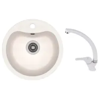 Chiuvetă Dr.Gans Set Dora + F1066 43.5 x 43.5 / Piatră artificială / White