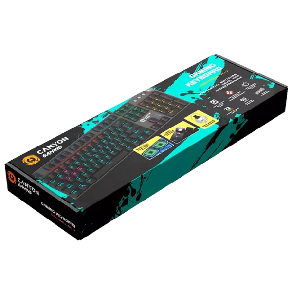 Tastatură Canyon Nightfall GK-7 Cu fir / Black photo 4