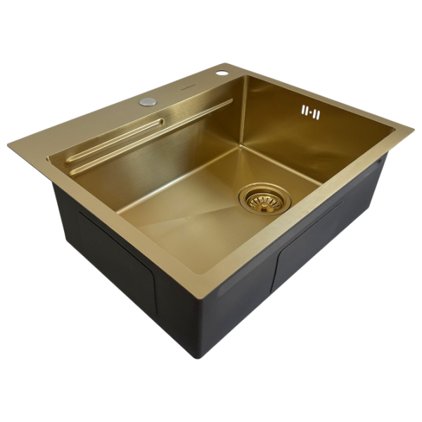 Chiuvetă SanDonna HD6050 60 x 50 / Oțel inoxidabil / Gold photo 5 Chiuvetă SanDonna HD6050 60 x 50 / Oțel inoxidabil / Gold photo 5