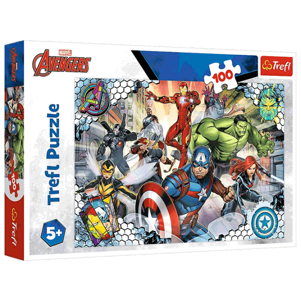 Puzzle Trefl Famous Avengers 5+/ Numărul de piese: 100 photo 1 Puzzle Trefl Famous Avengers 5+/ Numărul de piese: 100 photo 1