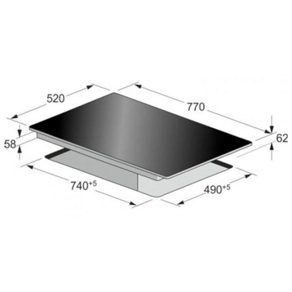 Plită încorporabilă cu inducție Kaiser KCT 777 FI Vitroceramică / Black photo 3
