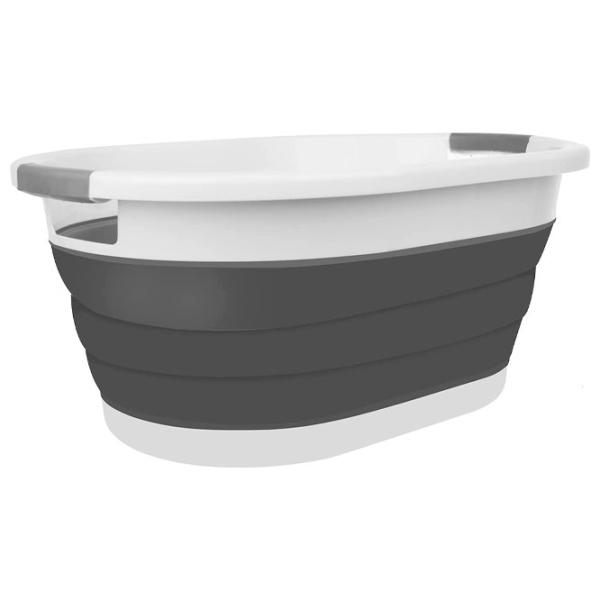 Coș pentru rufe Iso Trade 15371 25 l / Plastic / Gray White photo 1