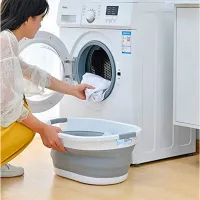 Coș pentru rufe Iso Trade 15371 25 l / Plastic / Gray White photo 2