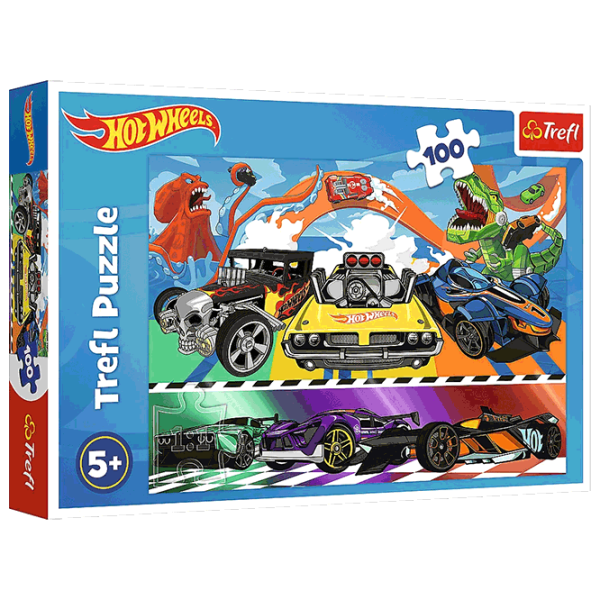 Puzzle Trefl Speeding cars 5+/ Количество деталей: 100 photo 1 Puzzle Trefl Speeding cars 5+/ Количество деталей: 100 photo 1