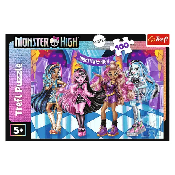 Puzzle Trefl Monster High  5+/ Количество деталей: 100 photo 3 Puzzle Trefl Monster High  5+/ Количество деталей: 100 photo 3