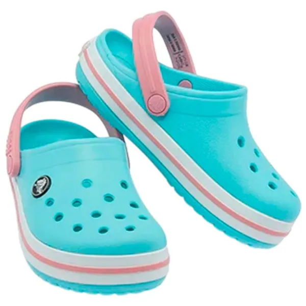 Сабо для девочек Crocs Crocband Clog K Синий - Белый photo 1