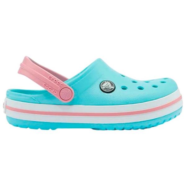 Сабо для девочек Crocs Crocband Clog K Синий - Белый photo 2