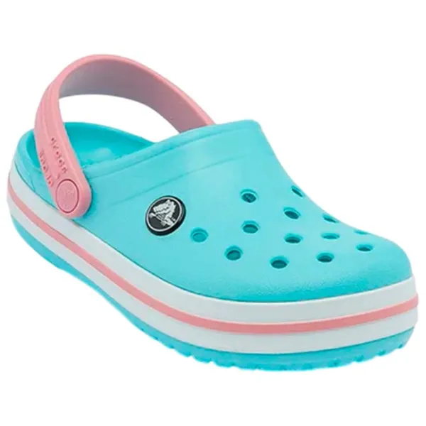 Сабо для девочек Crocs Crocband Clog K Синий - Белый photo 3