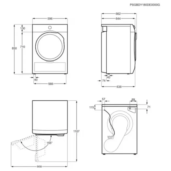 Сушильная машина Electrolux EW7D283VE 8 кг/ Белый photo 6