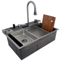 Chiuvetă SanDonna HD7550 75 x 50 / Oțel inoxidabil / Crom