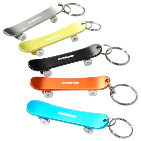 Breloc Munkees Bottle Opener Skateboard I Aluminiu / Multicolor photo 2 Breloc Munkees Bottle Opener Skateboard I Aluminiu / Multicolor photo 2