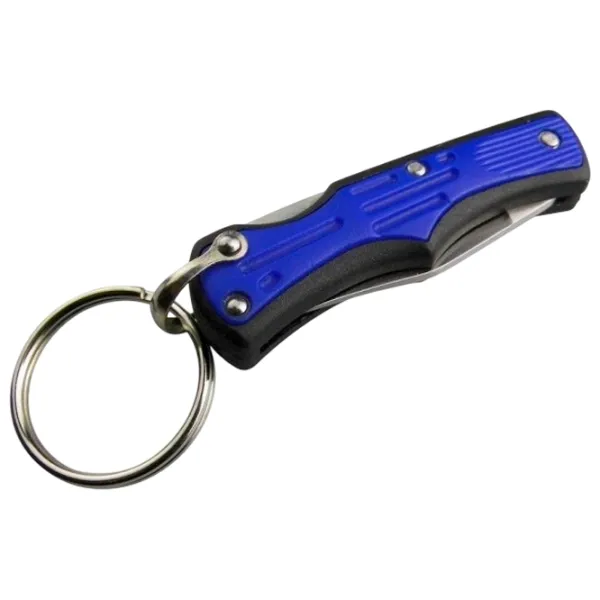 Breloc Munkees Folding Knife III Oțel inoxidabil / Blue photo 1