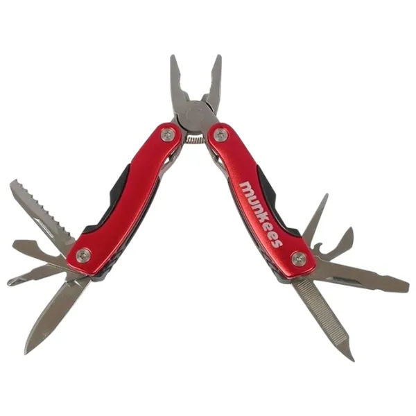 Breloc Munkees Multi Tool Oțel inoxidabil / Red photo 1