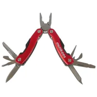 Брелок Munkees Multi Tool Нержавеющая сталь / Красный