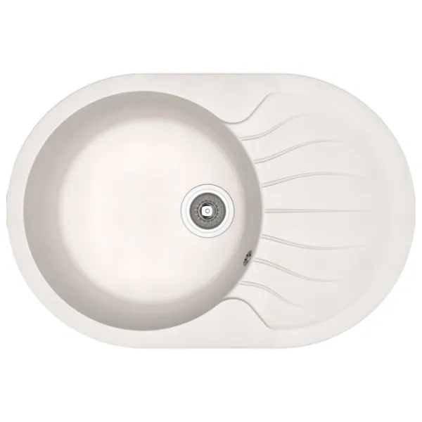 Chiuvetă Dr.Gans Set Berta 760 + F7073 76 x 51 / Piatră artificială / White photo 2