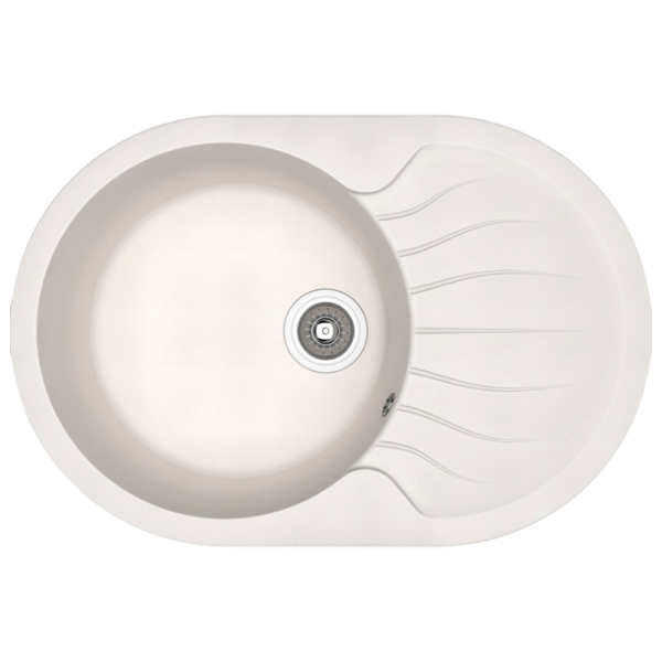Chiuvetă Dr.Gans Set Berta 760 + F7073 76 x 51 / Piatră artificială / White photo 2