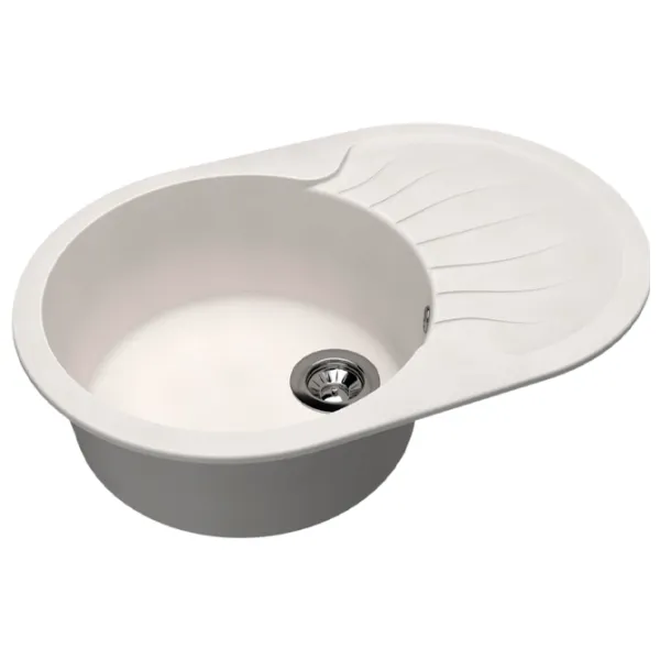 Chiuvetă Dr.Gans Set Berta 760 + F7073 76 x 51 / Piatră artificială / White photo 3