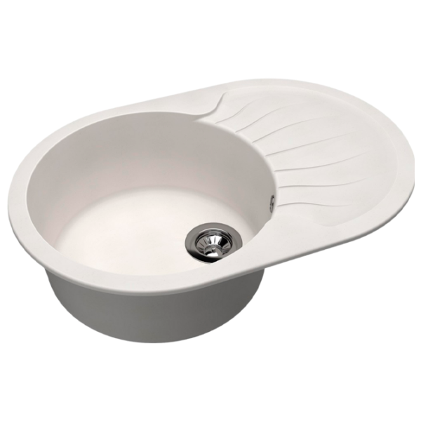 Chiuvetă Dr.Gans Set Berta 760 + F7073 76 x 51 / Piatră artificială / White photo 3
