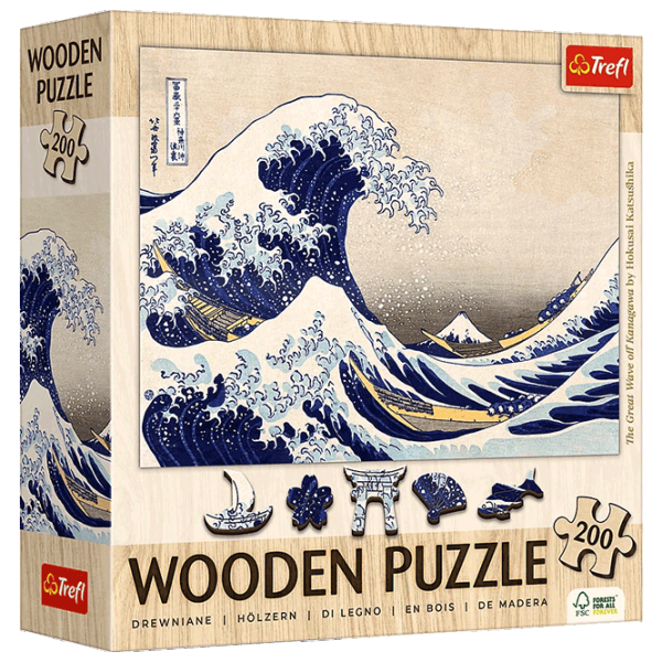 Puzzle Trefl The Great Wave off Kanagawa 9+/ Количество деталей: 200 photo 1 Puzzle Trefl The Great Wave off Kanagawa 9+/ Количество деталей: 200 photo 1