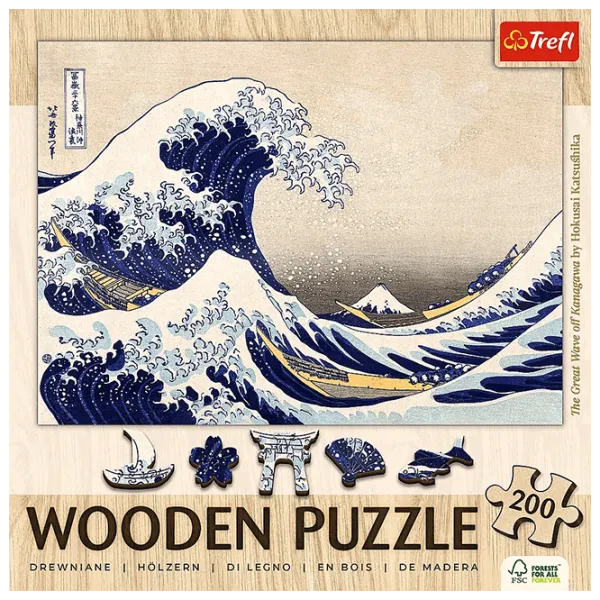 Puzzle Trefl The Great Wave off Kanagawa 9+/ Количество деталей: 200 photo 3 Puzzle Trefl The Great Wave off Kanagawa 9+/ Количество деталей: 200 photo 3