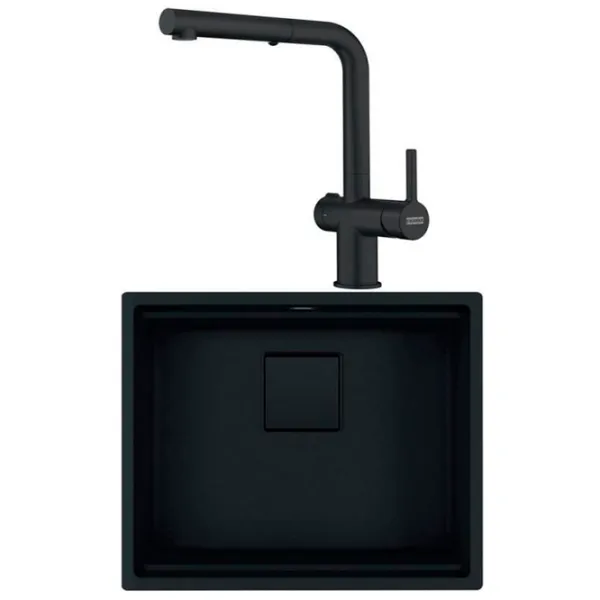 Кухонная мойка Franke Set KNG 110-52 56 x 46 / Искусственный камень / Черный photo 1