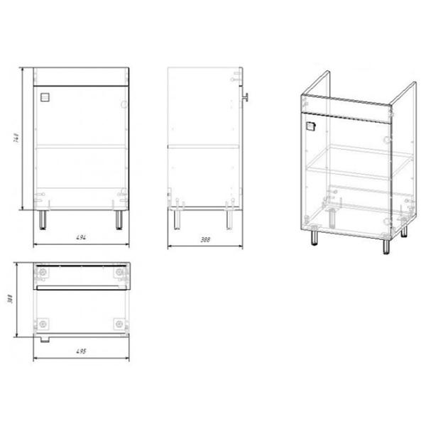 Seturi mobilă de baie Rozzy Jenori RJFU005-13WH PAL / White photo 3