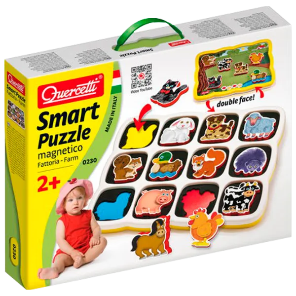 Настольная игра Quercetti 230 SMART PUZZLE Farm 1.5+/ Развитие photo 1
