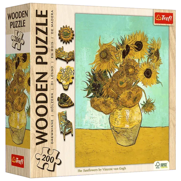 Puzzle Trefl Sunflowers - Vincent van Gogh 9+/ Numărul de piese: 200 photo 1 Puzzle Trefl Sunflowers - Vincent van Gogh 9+/ Numărul de piese: 200 photo 1