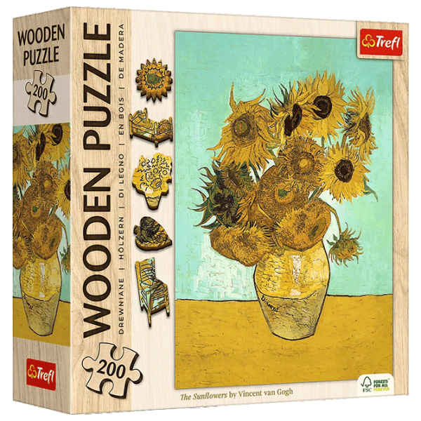 Puzzle Trefl Sunflowers - Vincent van Gogh 9+/ Numărul de piese: 200 photo 1 Puzzle Trefl Sunflowers - Vincent van Gogh 9+/ Numărul de piese: 200 photo 1