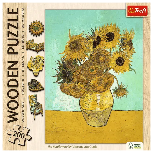 Puzzle Trefl Sunflowers - Vincent van Gogh 9+/ Numărul de piese: 200 photo 3 Puzzle Trefl Sunflowers - Vincent van Gogh 9+/ Numărul de piese: 200 photo 3