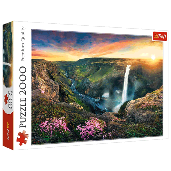 Puzzle Trefl Háifoss Waterfall Iceland 15+/ Numărul de piese: 2000 photo 1 Puzzle Trefl Háifoss Waterfall Iceland 15+/ Numărul de piese: 2000 photo 1