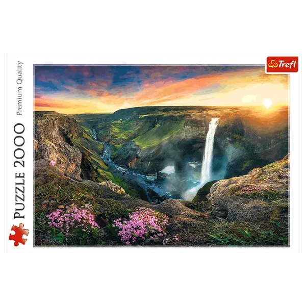Puzzle Trefl Háifoss Waterfall Iceland 15+/ Numărul de piese: 2000 photo 2 Puzzle Trefl Háifoss Waterfall Iceland 15+/ Numărul de piese: 2000 photo 2