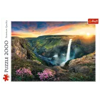 Puzzle Trefl Háifoss Waterfall Iceland 15+/ Numărul de piese: 2000 photo 2