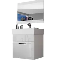 Наборы мебели для ванной комнаты Belini Korsyka 1 KOR P 1 ЛДСП / White