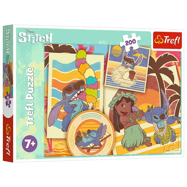 Puzzle Trefl The musicial world of Lilo&Stitch 7+/ Numărul de piese: 200 photo 1