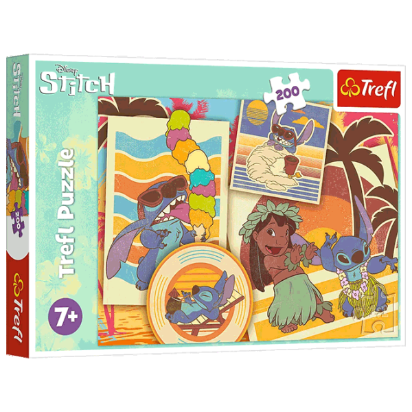 Puzzle Trefl The musicial world of Lilo&Stitch 7+/ Numărul de piese: 200 photo 1
