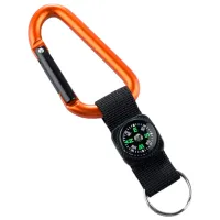 Брелок Munkees Carabiner Compass and Keyring Алюминий / Оранжевый