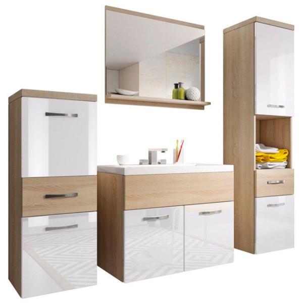 Наборы мебели для ванной комнаты Bratex 5498209 ЛДСП / White photo 1