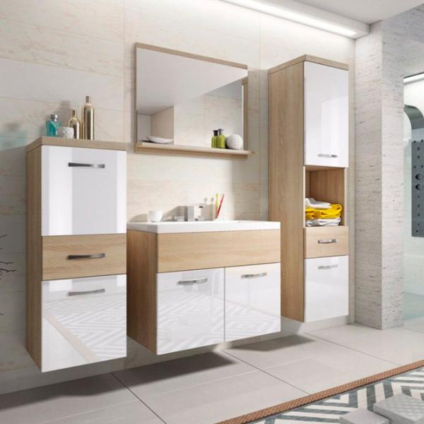 Наборы мебели для ванной комнаты Bratex 5498209 ЛДСП / White photo 3