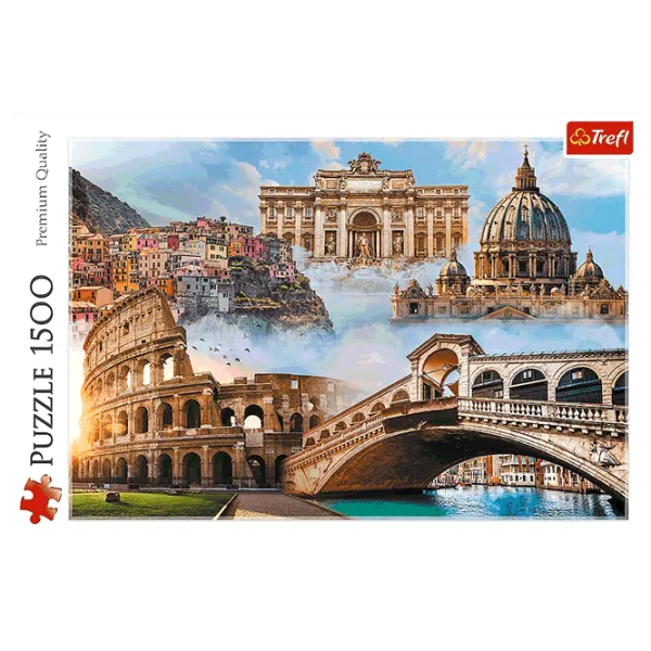 Puzzle Trefl Favorite Places: Italy 12+/ Numărul de piese: 1500 photo 3