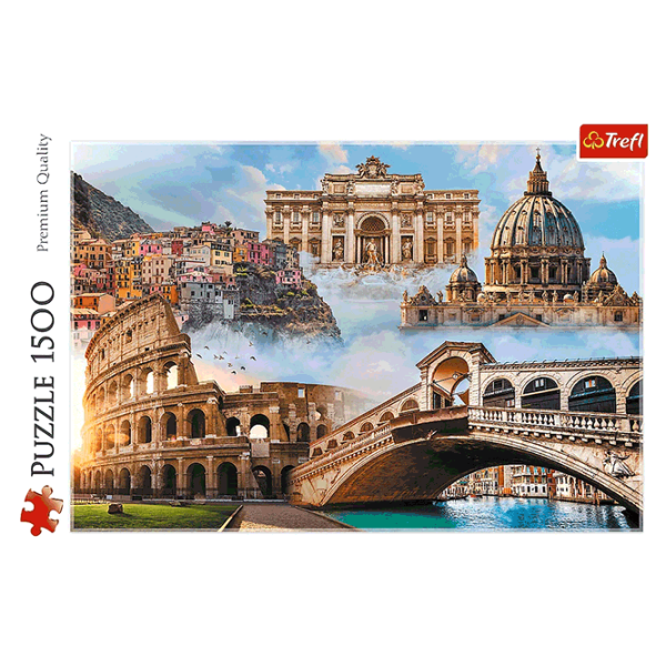 Puzzle Trefl Favorite Places: Italy 12+/ Numărul de piese: 1500 photo 3