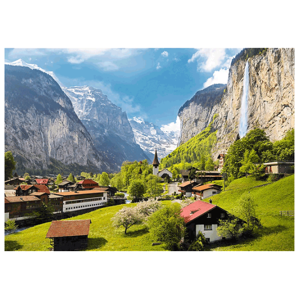 Puzzle Trefl Lauterbrunnen, Switzerland 15+/ Numărul de piese: 3000 photo 2 Puzzle Trefl Lauterbrunnen, Switzerland 15+/ Numărul de piese: 3000 photo 2