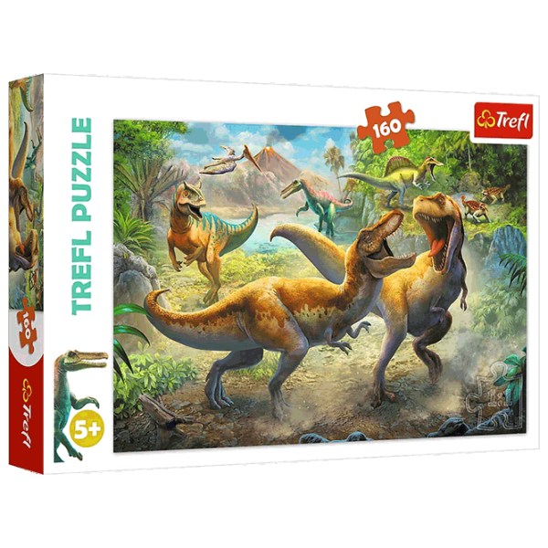 Puzzle Trefl Fighting Tyrannosaurs 5+/ Numărul de piese: 160 photo 1