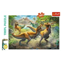 Puzzle Trefl Fighting Tyrannosaurs 5+/ Numărul de piese: 160 photo 2