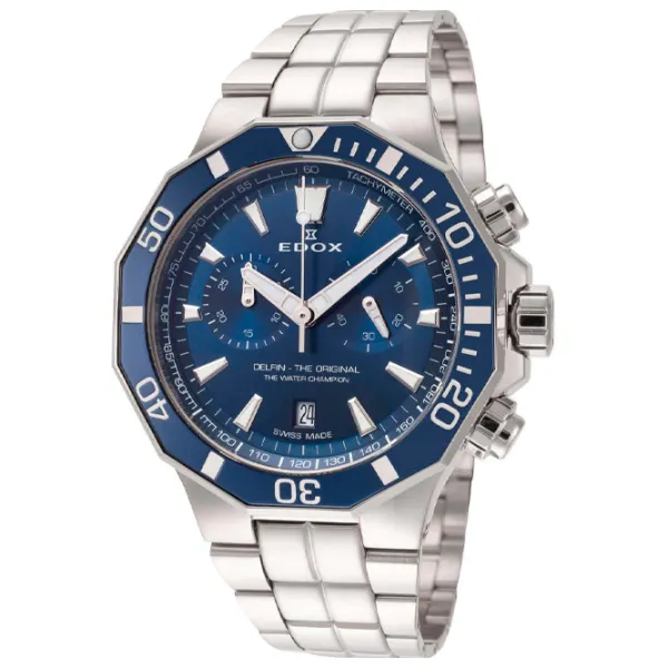 Ceas de mână pentru bărbați Edox 10112-3BUM-BUIN Cuarț / 43 mm photo 2