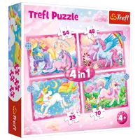 Puzzle Trefl Unicorns and magic 4+/ Numărul de piese: 207